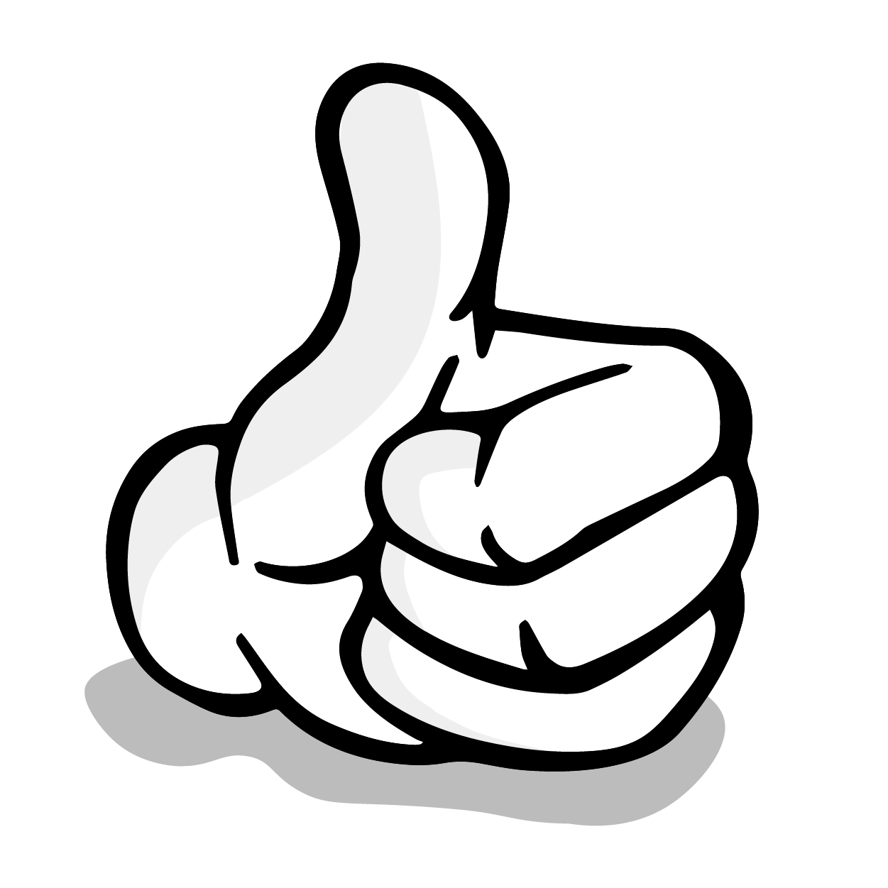 image of a cartoon thumbs up hand